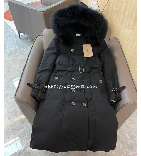 버버리 25 한정판 오리털 긴팔 후드 패딩 자켓 A13655