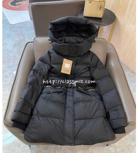 버버리 25 한정판 거위털 긴팔 후드 패딩 자켓 A13658