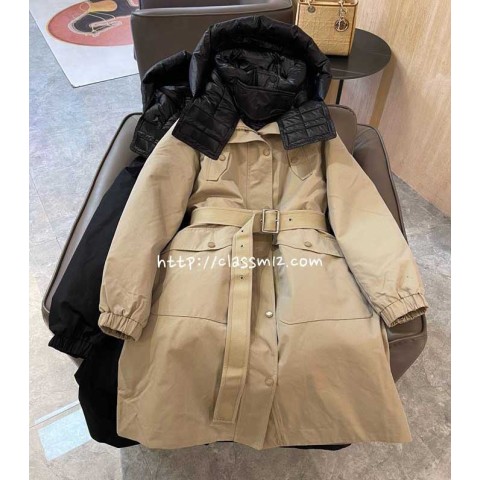 버버리 25 한정판 거위털 긴팔 후드 패딩 자켓 A13659