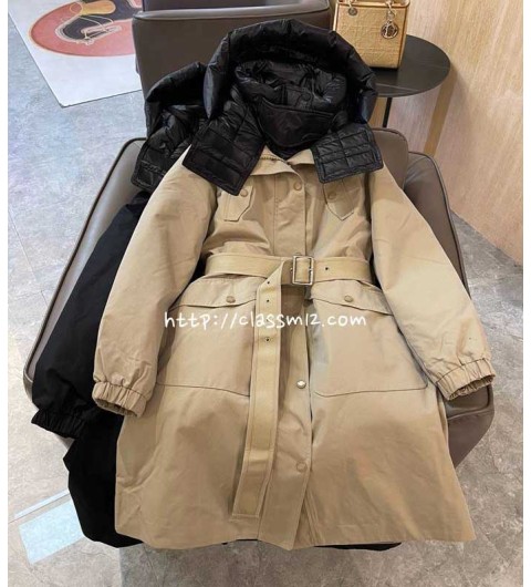 버버리 25 한정판 거위털 긴팔 후드 패딩 자켓 A13659