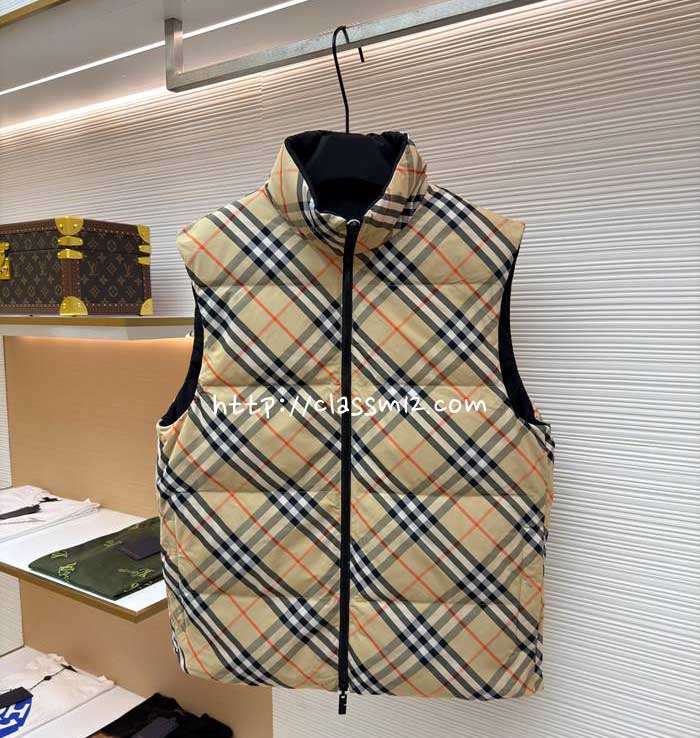 버버리 25 한정판 양면 민소매 패딩 조끼 자켓 A13666