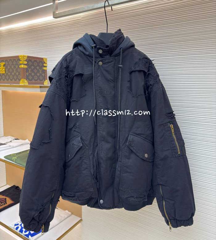 발렌시아가 25 한정판 남여공용 긴팔 후드 자켓 A13668