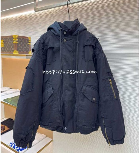 발렌시아가 25 한정판 남여공용 긴팔 후드 자켓 A13668