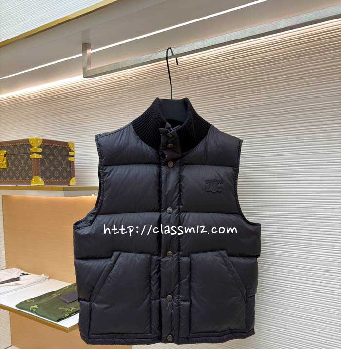 셀린느 25 한정판 민소매 패딩 조끼 자켓 A13672