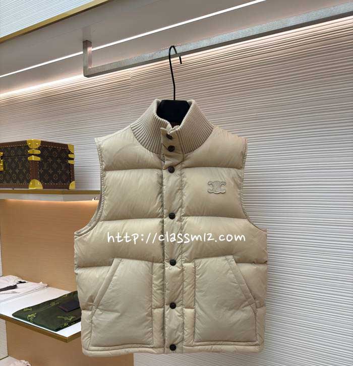 셀린느 25 한정판 민소매 패딩 조끼 자켓 A13674