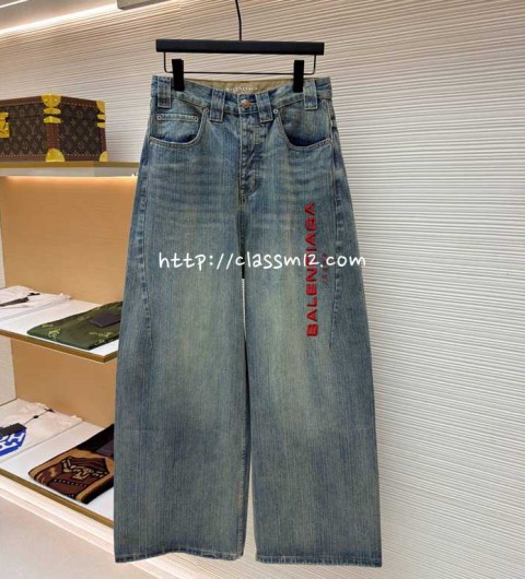 발렌시아가 25 한정판 남여공용 청바지 긴바지 A13680