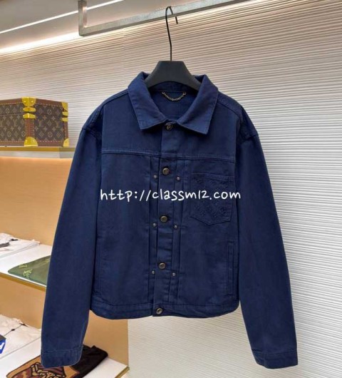 루이비통 25 한정판 남여공용 긴팔 청자켓 A13683