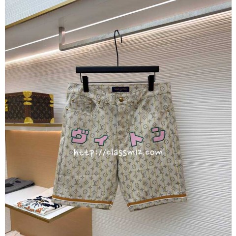 루이비통 25 한정판 청바지 반바지 A13697