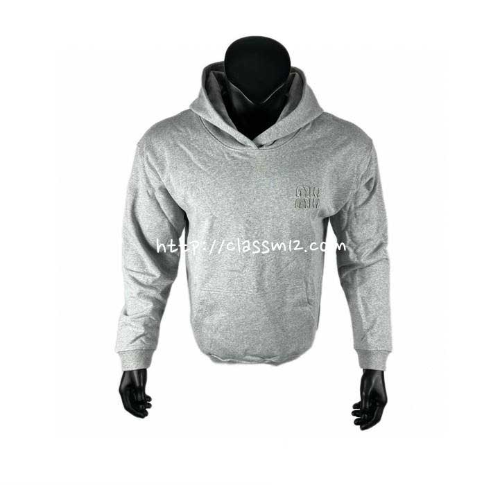 미우미우 25 한정판 긴팔 후드 티셔츠 A13704