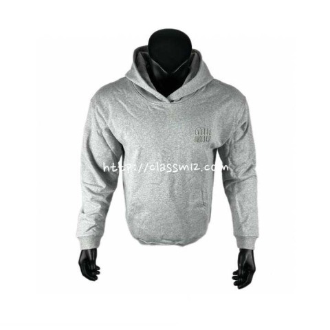 미우미우 25 한정판 긴팔 후드 티셔츠 A13704