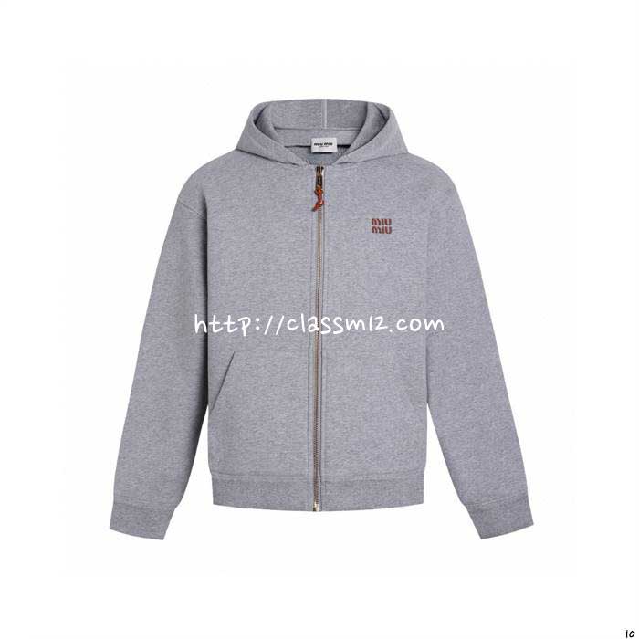 미우미우 25 한정판 긴팔 후드 자켓 A13718