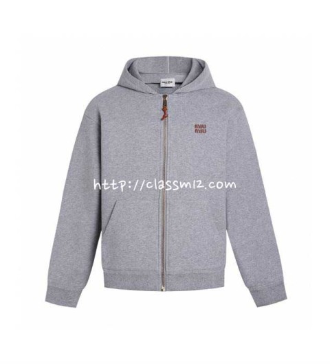 미우미우 25 한정판 긴팔 후드 자켓 A13718