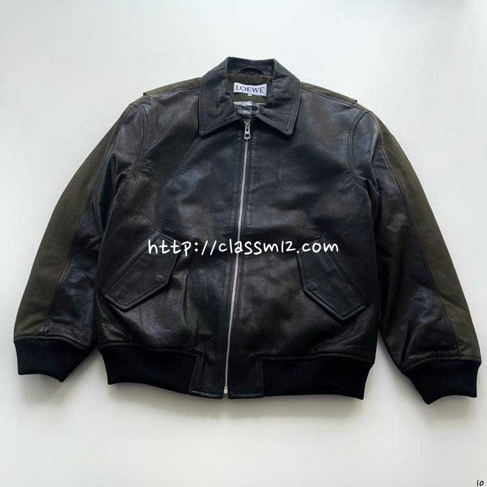 로에베 25 한정판 소가죽 카프스킨 긴팔 자켓 A13754