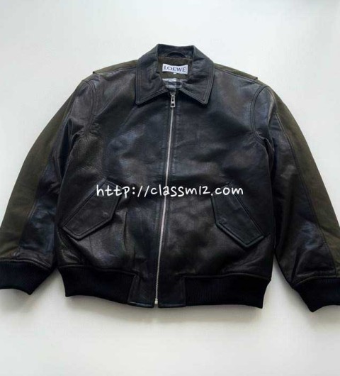 로에베 25 한정판 소가죽 카프스킨 긴팔 자켓 A13754