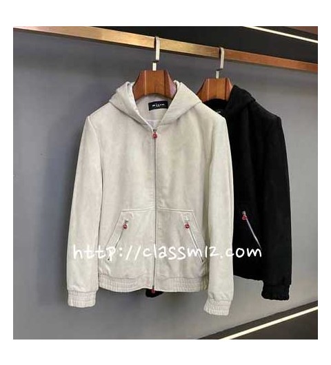 키톤 25 한정판 양가죽 램스킨 긴팔 후드 자켓 A13791