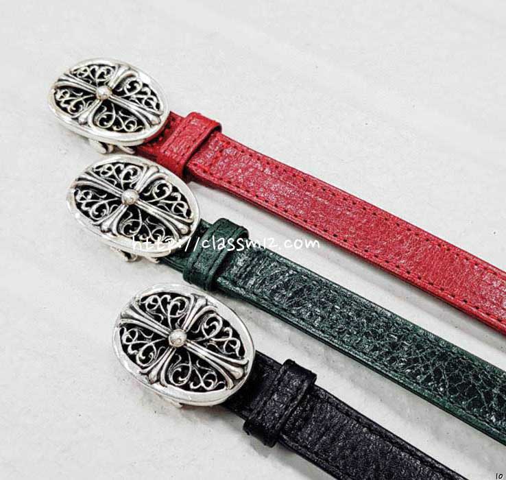 크롬하츠 25 한정판 남여공용 소가죽 카프스킨 실버 925 팔찌 D3211