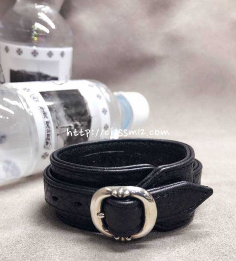 크롬하츠 25 한정판 남여공용 소가죽 카프스킨 실버 925 팔찌 D3212