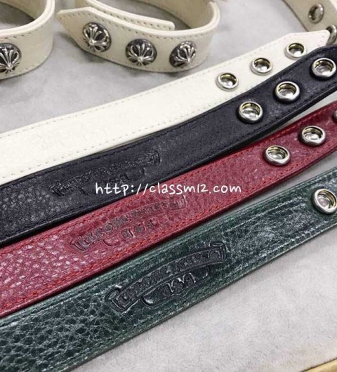 크롬하츠 25 한정판 남여공용 소가죽 카프스킨 실버 925 팔찌 D3216