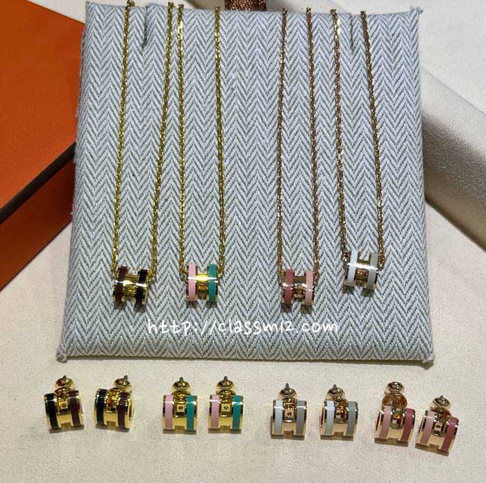 에르메스 25 한정판 목걸이 귀걸이 D3233
