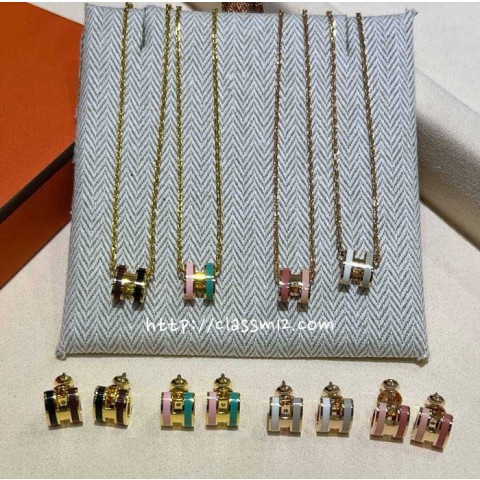 에르메스 25 한정판 목걸이 귀걸이 D3233