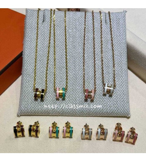 에르메스 25 한정판 목걸이 귀걸이 D3233