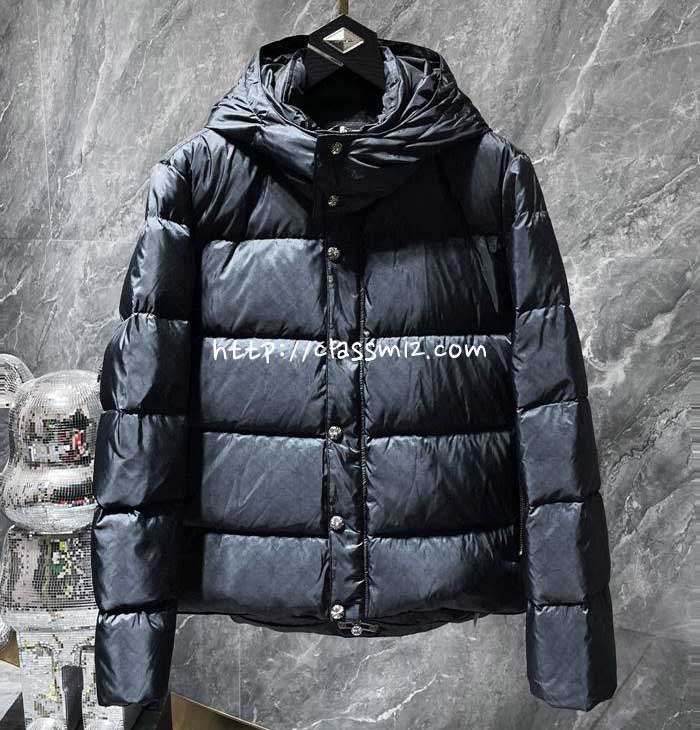 크롬하츠 25 한정판 긴팔 후드 패딩 자켓 A13822