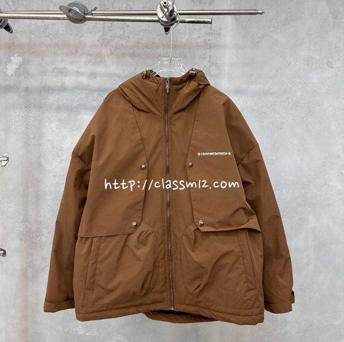 크롬하츠 25 한정판 남여공용 거위털 긴팔 후드 패딩 자켓 A13833