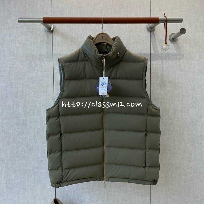 브루넬로쿠치넬리 25 한정판 거위털 민소매 패딩 조끼 자켓 A13876