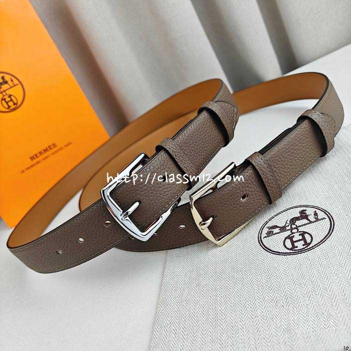 에르메스 25 한정판 3.5cm 소가죽 카프스킨 벨트 F1242