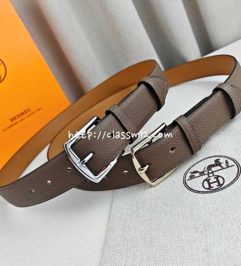 에르메스 25 한정판 3.5cm 소가죽 카프스킨 벨트 F1242