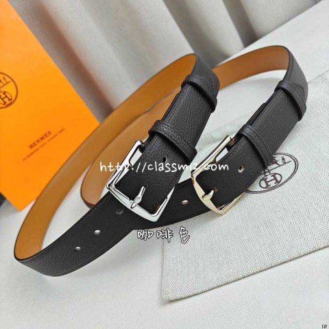 에르메스 25 한정판 3.5cm 소가죽 카프스킨 벨트 F1244