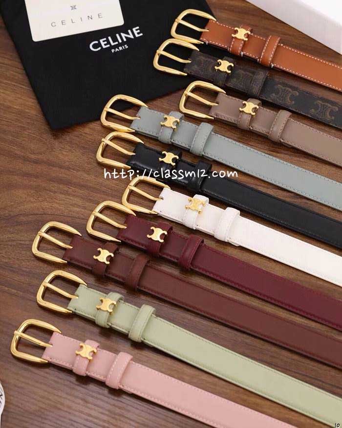 셀린느 25 한정판 TAURILLON 2.5cm 소가죽 카프스킨 벨트 F1262