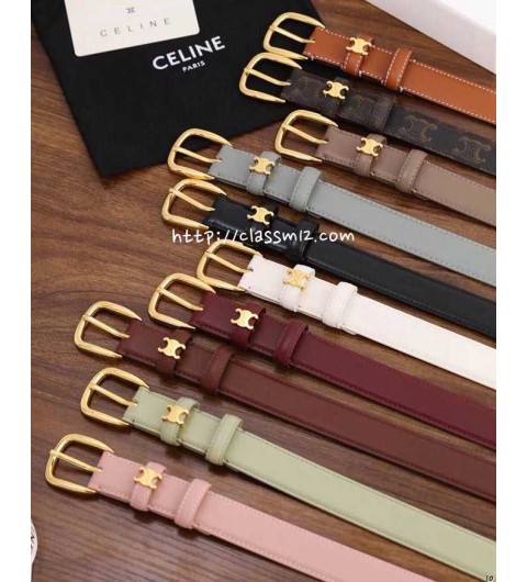 셀린느 25 한정판 TAURILLON 2.5cm 소가죽 카프스킨 벨트 F1262