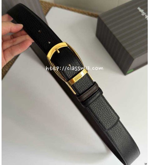 제냐 25 한정판 3.5cm 소가죽 카프스킨 벨트 F1263