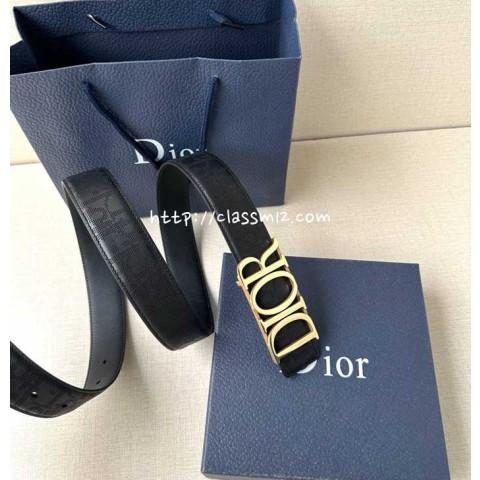 디올 25 한정판 D-Dream 소가죽 카프스킨 벨트 F1264