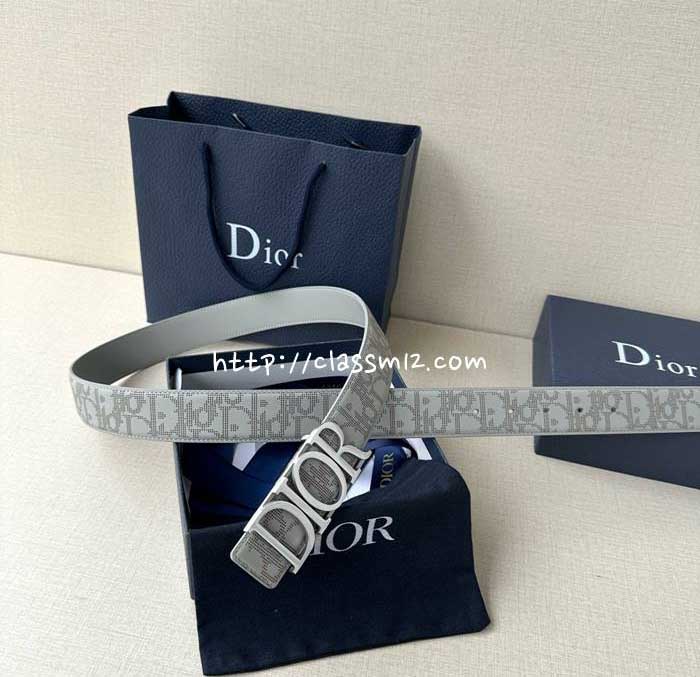 디올 25 한정판 D-Dream 소가죽 카프스킨 벨트 F1265