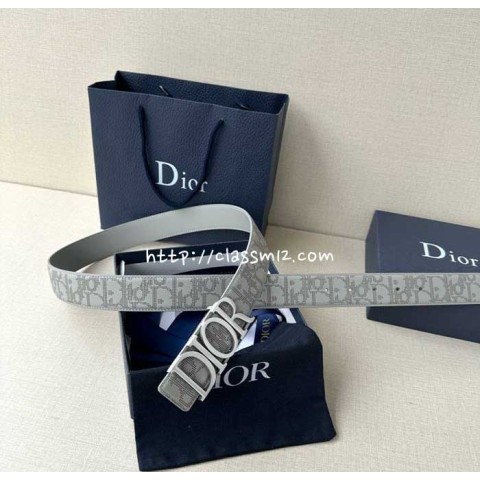 디올 25 한정판 D-Dream 소가죽 카프스킨 벨트 F1265