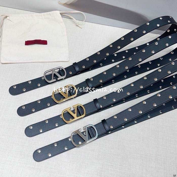 발렌티노 25 한정판 소가죽 카프스킨 벨트 F1278