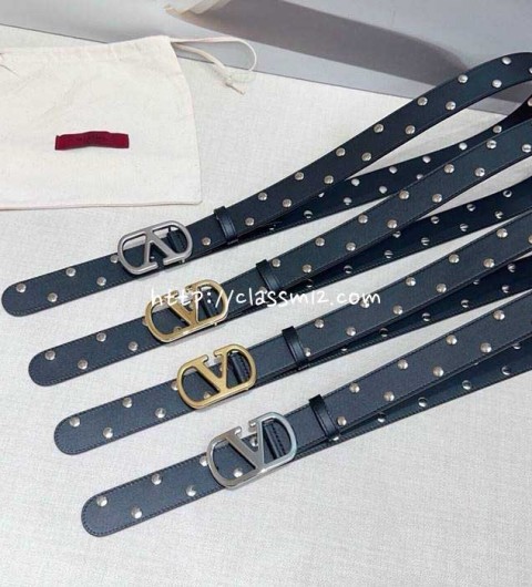 발렌티노 25 한정판 소가죽 카프스킨 벨트 F1278