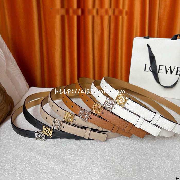 로에베 25 한정판 2.0cm 소가죽 카프스킨 벨트 F1283