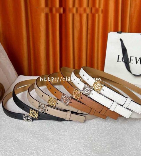 로에베 25 한정판 2.0cm 소가죽 카프스킨 벨트 F1283