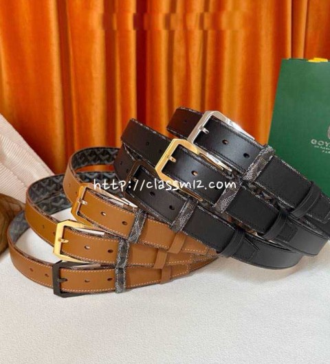 고야드 25 한정판 소가죽 카프스킨 벨트 F1284