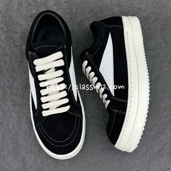 릭오웬스 25 한정판 PORTERVILLE 남여공용 소가죽 카프스킨 운동화 B5361