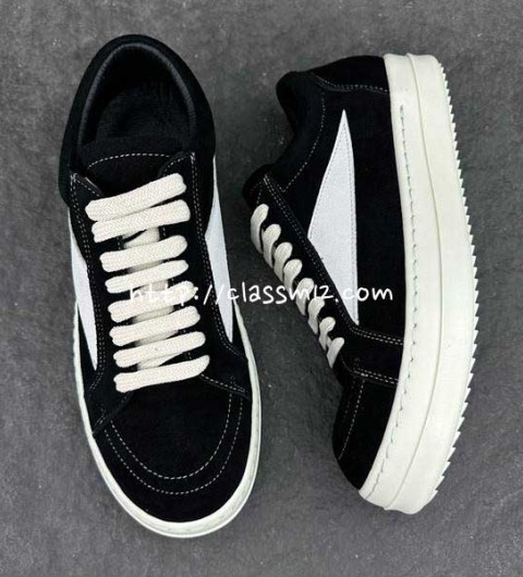 릭오웬스 25 한정판 PORTERVILLE 남여공용 소가죽 카프스킨 운동화 B5361