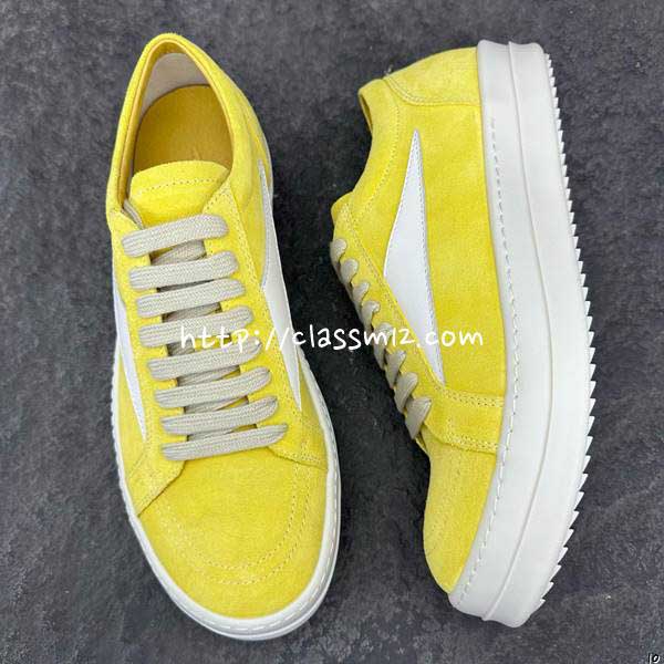 릭오웬스 25 한정판 23 EDFU 남여공용 소가죽 카프스킨 운동화 B5366