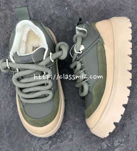 UGG 25 한정판 남여공용 M Heritage Utility Sneaker 소가죽 카프스킨 신발 B5369