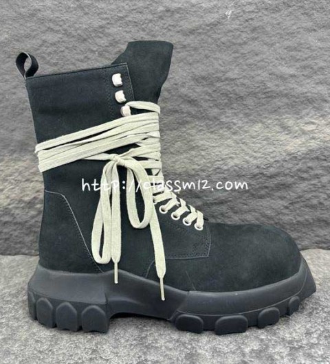 릭오웬스 25 한정판 BEATLE BOZO 소가죽 카프스킨 부츠 B5370