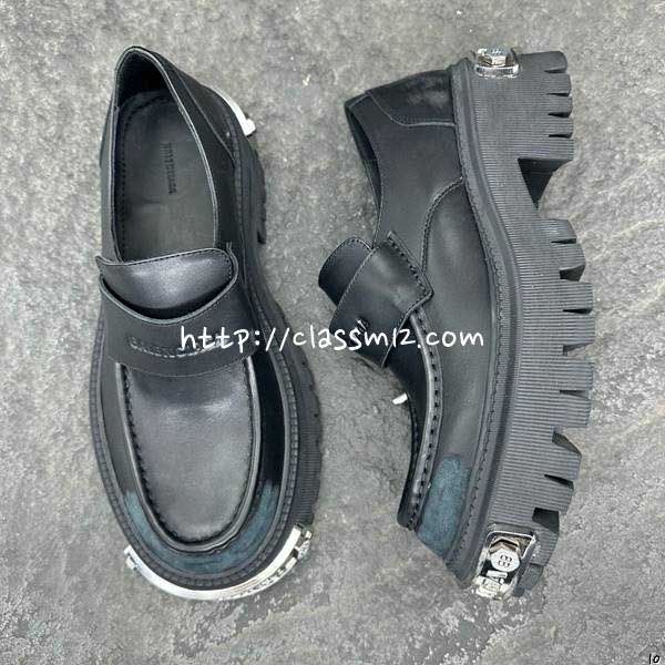 발렌시아가 25 한정판 Tractor 소가죽 카프스킨 신발 B5370