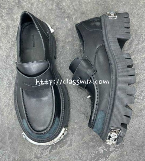 발렌시아가 25 한정판 Tractor 소가죽 카프스킨 신발 B5370