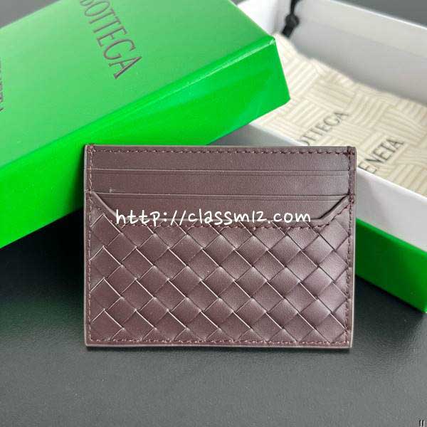 보테가베네타 25 한정판 817397 소가죽 카프스킨 카드 지갑 E896